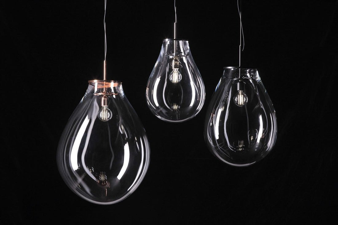 Crystal Tim Pendant in Black, Large