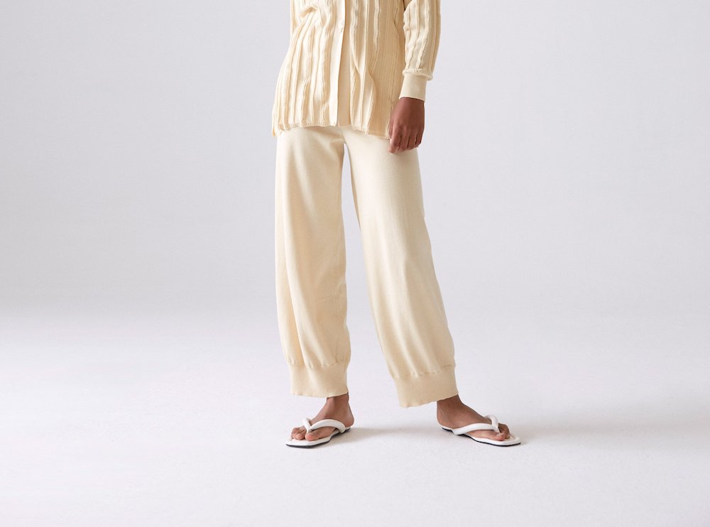 Dansu Knitted Trousers in Vanilla