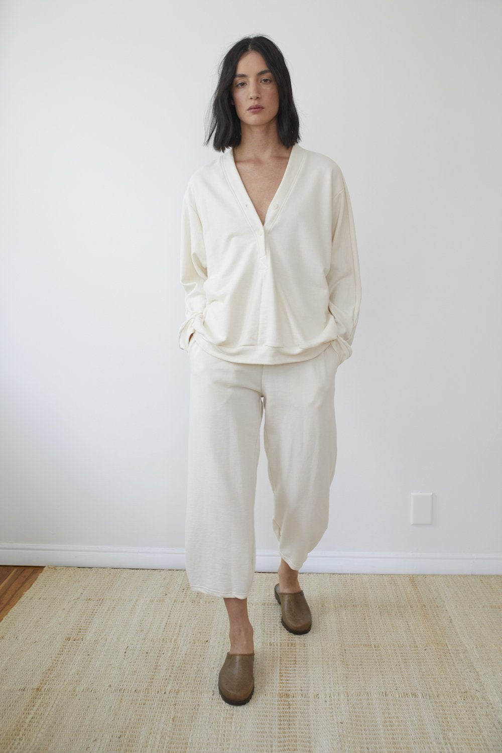 Popover Sweatshirt in Natural Organic Cotton