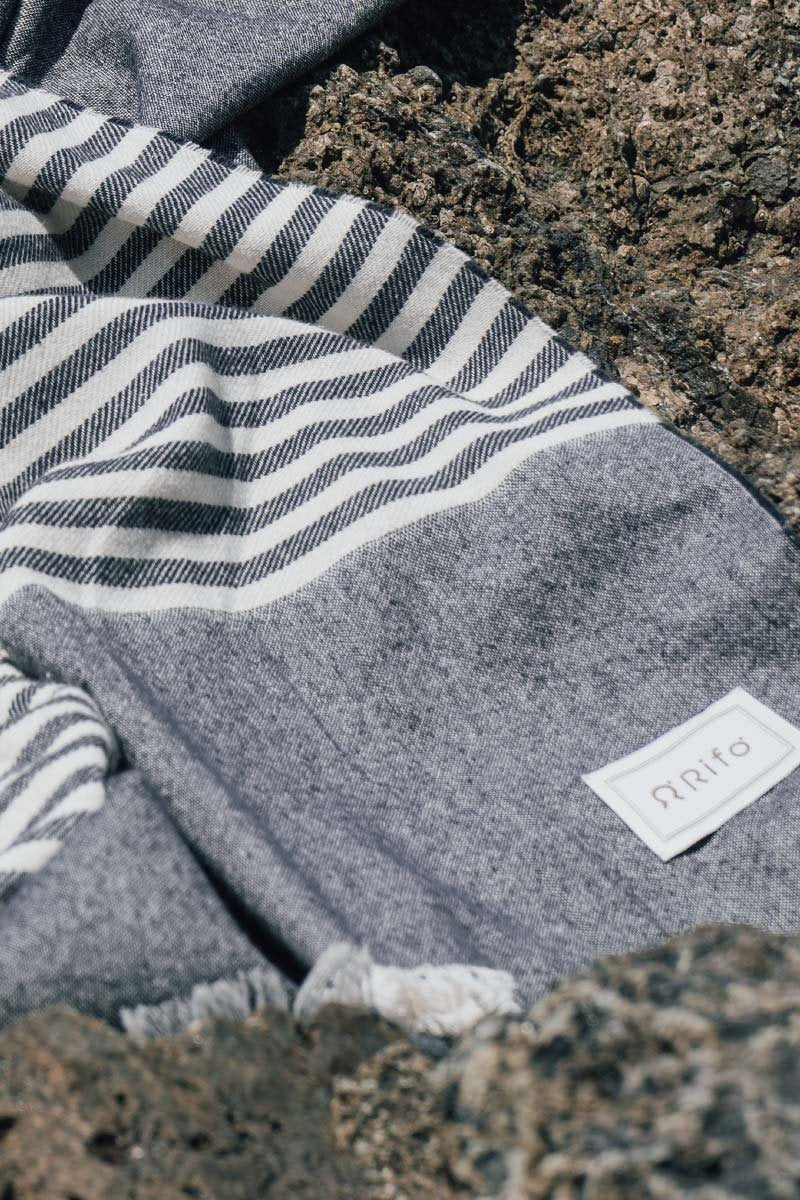 Levante Striped Recycled Cotton Throw