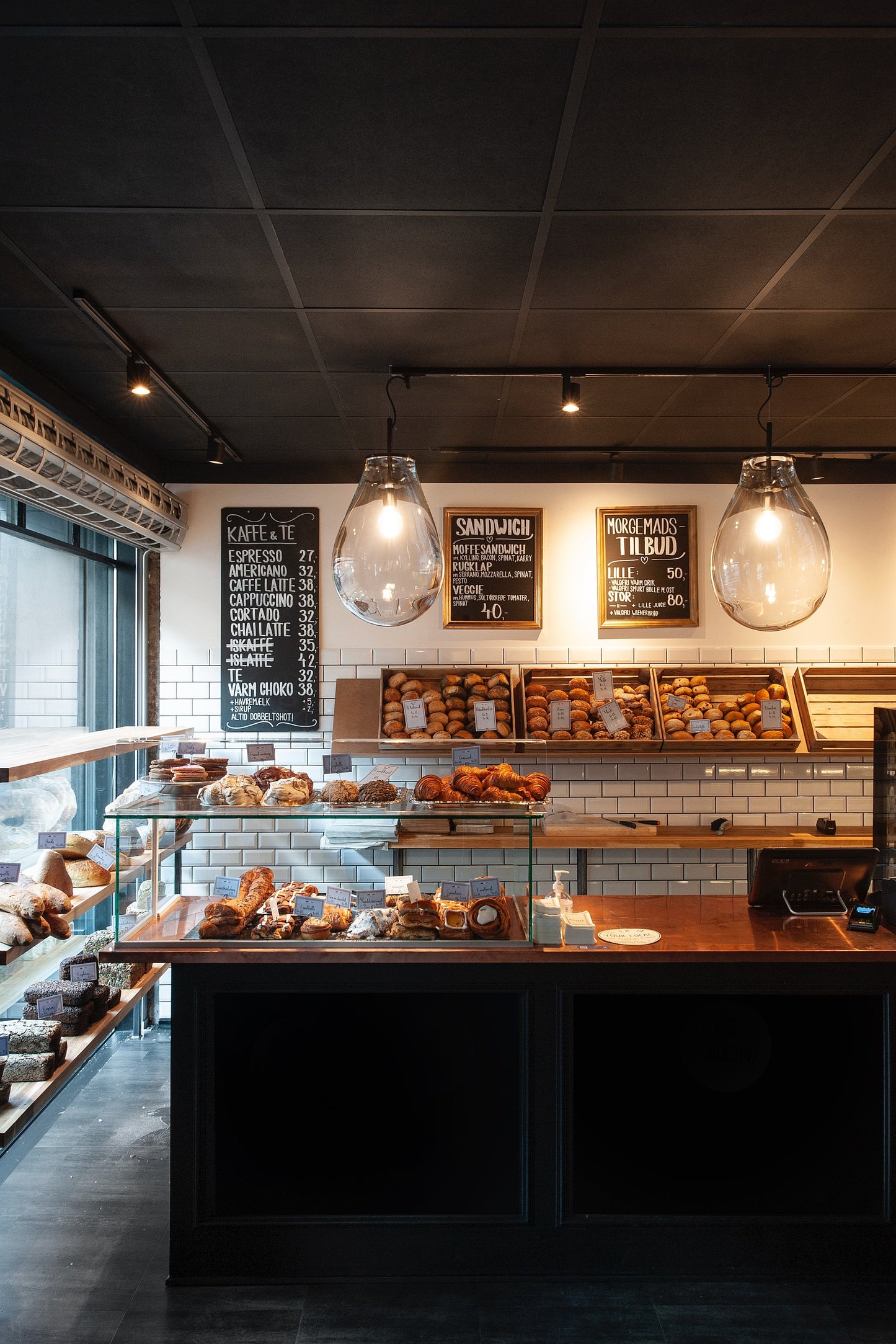 Crystal Tim Pendant in Black, Small