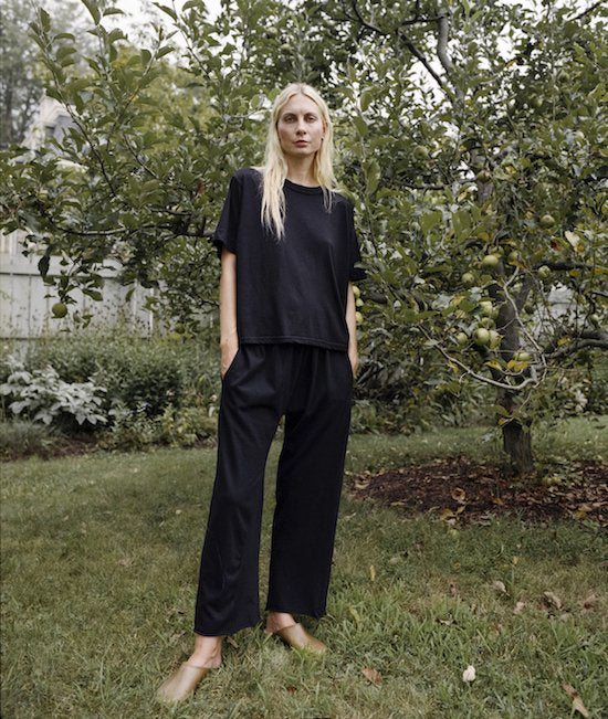 Easy Pants in Black Organic Cotton
