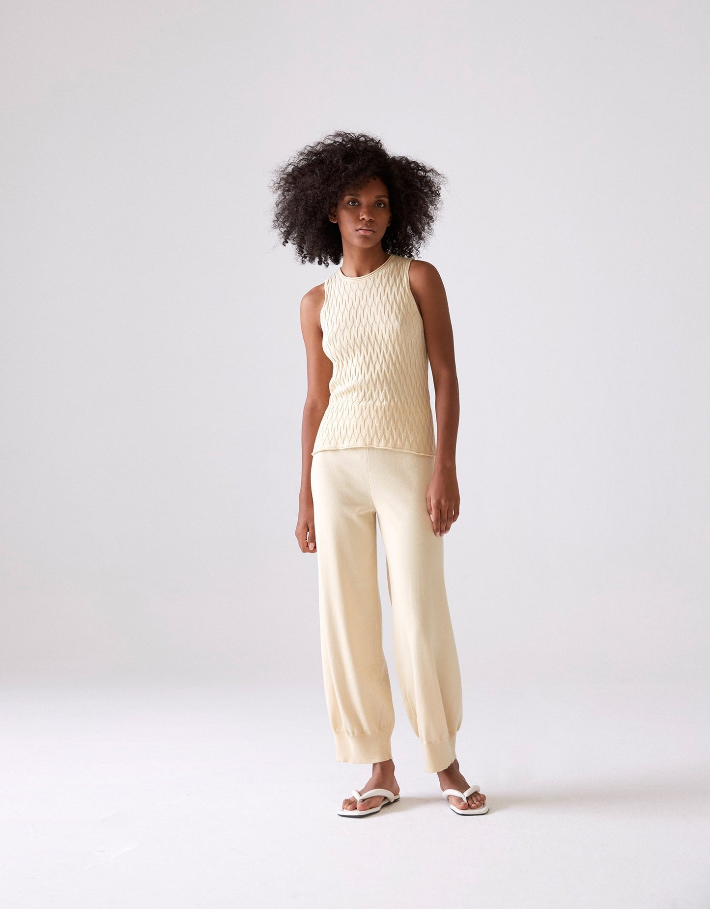 Sirkel Top in Vanilla Cotton