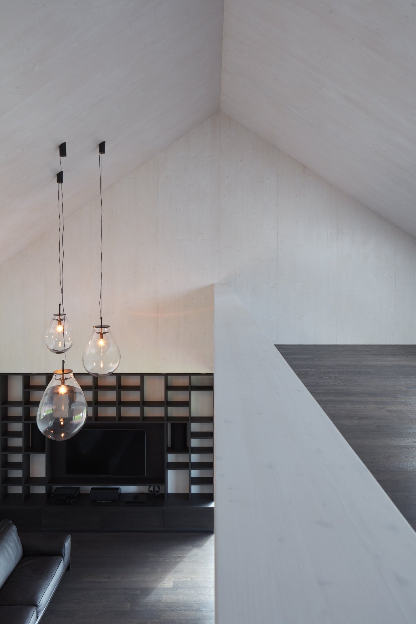 Crystal Tim Pendant in Black, Medium