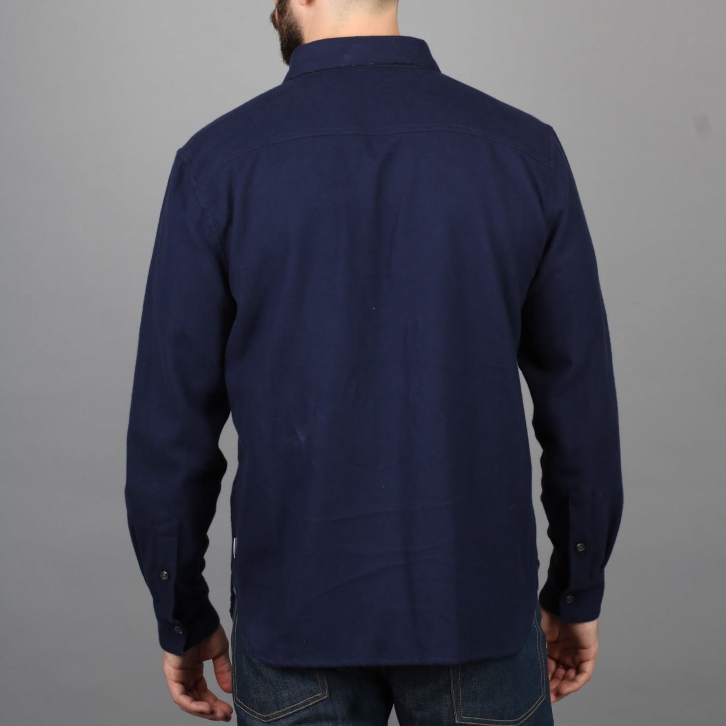 Brushed Cotton Club Shirt in Navy