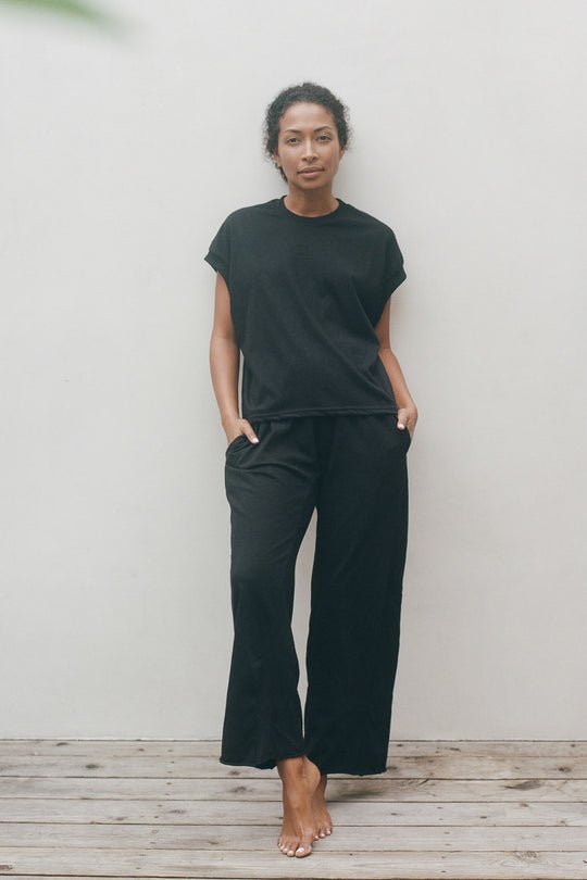 Easy Pants in Black Organic Cotton