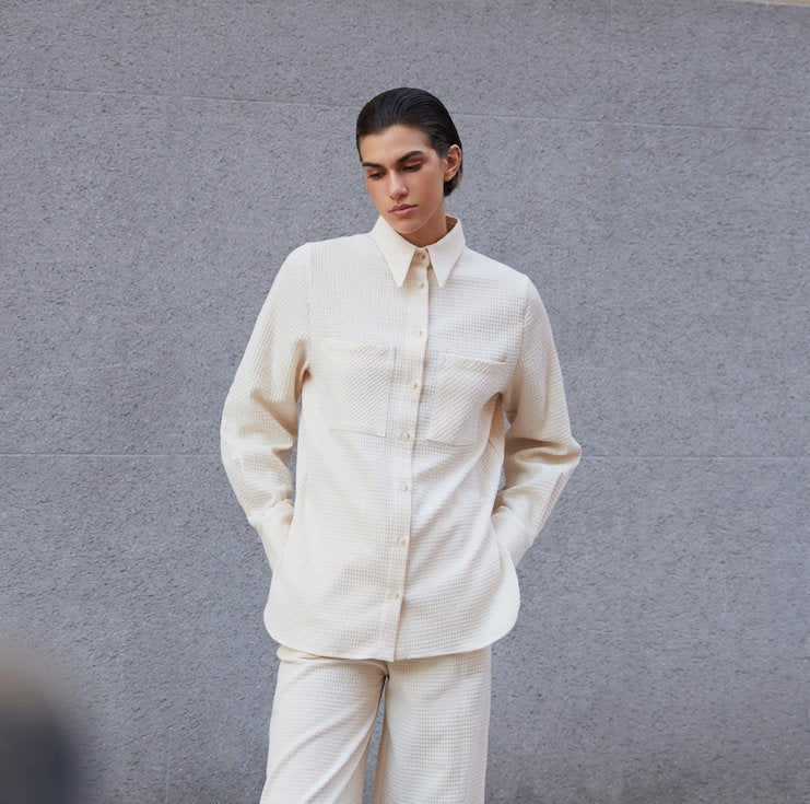 Pierre Organic Cotton Shirt in Ecru