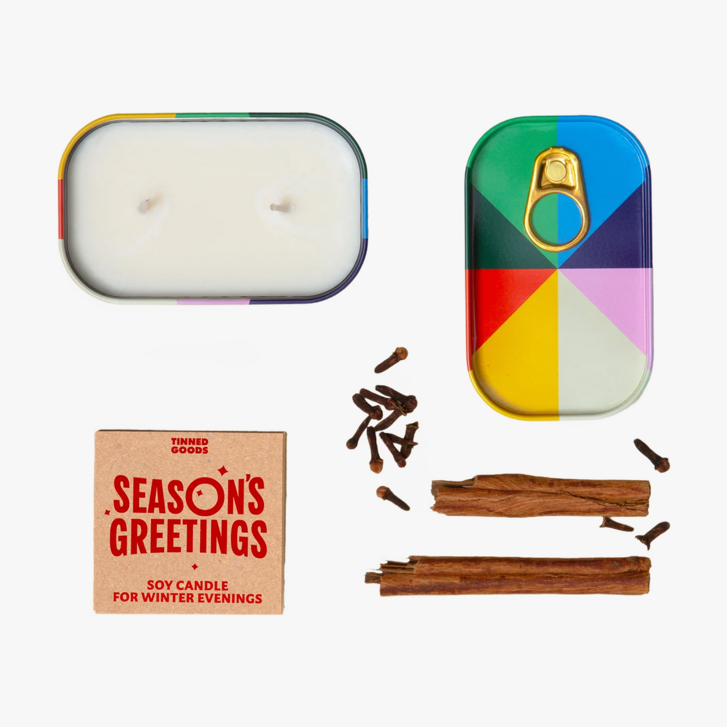Season's Greetings Tinned Candle