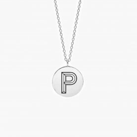 Facett Initial P Pendant - Silver | The Collaborative Store