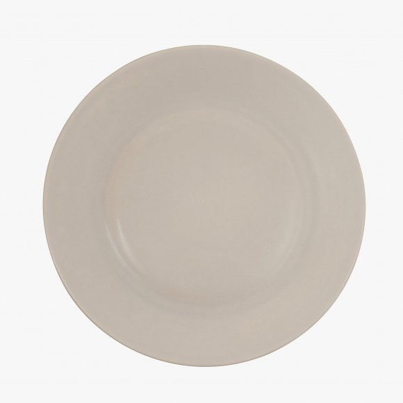 Matt Greige Ceramic Dinner Plate | The Collaborative Store