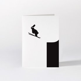 Ski Jumping Rabbit Card  | The Collaborative Store