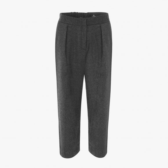 Cropped Wide Leg Trousers in Grey | The Collaborative Store