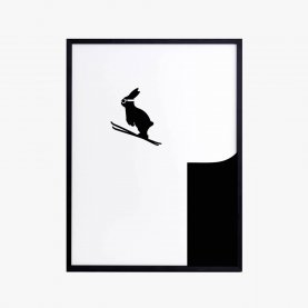 Ski Jumping Rabbit Print | The Collaborative Store