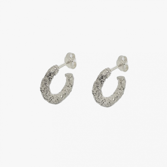 Crushed Hoops in Silver | The Collaborative Store