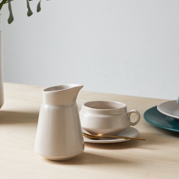 Matt Greige Ceramic Milk Jug | The Collaborative Store