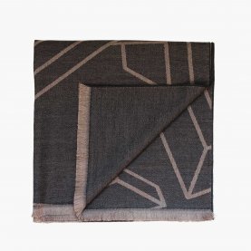 Grey Geometric Pattern Scarf | The Collaborative Store