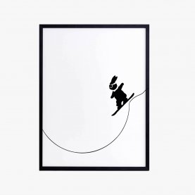 Snowboarding Rabbit Print | The Collaborative Store
