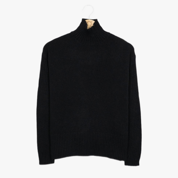 Erminia Recycled Cashmere Sweater in Black | The Collaborative Store