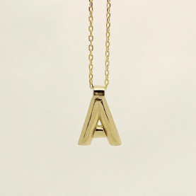 'A' 'C' 'E' Initial Pendant in Gold | The Collaborative Store