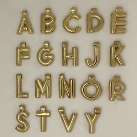 'A' 'C' 'E' Initial Pendant in Gold | The Collaborative Store