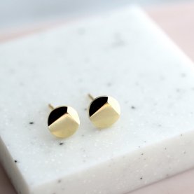 FIONN Large Solid Gold Circle Stud Earrings | The Collaborative Store