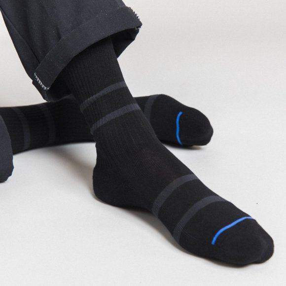 Loop Socks in Black Organic Cotton | The Collaborative Store