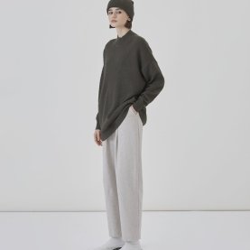 Palmer Trousers in Light Grey Recycled Cotton | The Collaborative Store