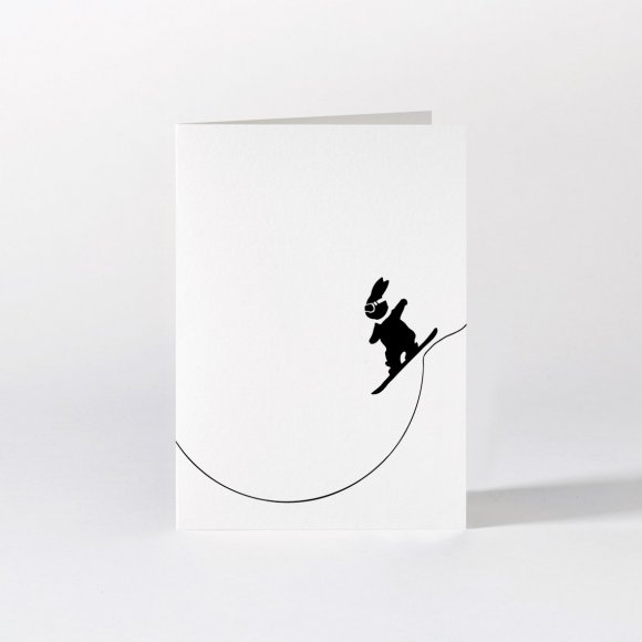 Snowboarding Rabbit Card | The Collaborative Store