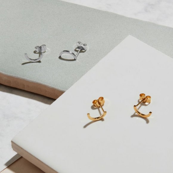 Gold Mini Arc Stud Earrings | The Collaborative Store