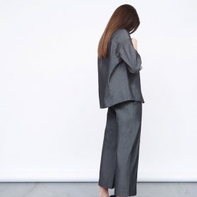 Cropped Coated Cotton Trousers | The Collaborative Store