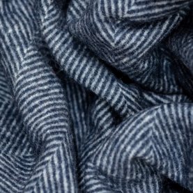 Recycled Wool Throw in Navy | The Collaborative Store