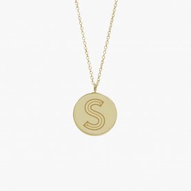 Facett Initial S Pendant - Gold | The Collaborative Store