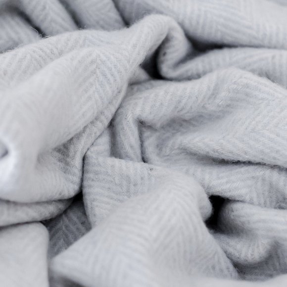Recycled Wool Throw in Silver Grey | The Collaborative Store