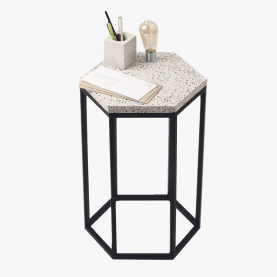 Hexagonal Terrazzo Side Table | The Collaborative Store