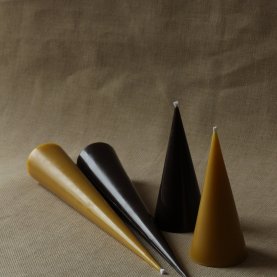 Double Cone Candle Set in Natural | The Collaborative Store