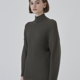 Rami Ribbed Merino Sweater in Dark Green | The Collaborative Store