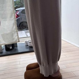 Dansu Knitted Trousers in Taupe | The Collaborative Store