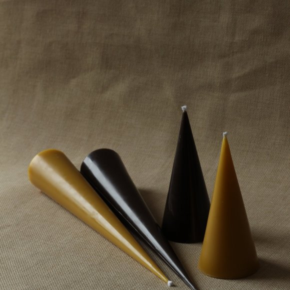 Double Cone Candle Set in Black | The Collaborative Store