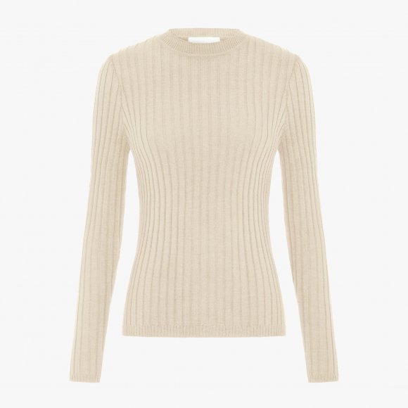 Valley Ribbed Merino Top in Ivory | The Collaborative Store