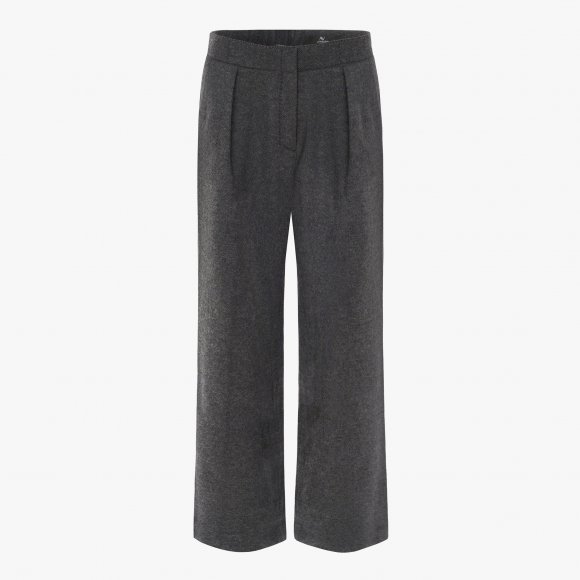Wide Leg Wool Trousers in Grey | The Collaborative Store