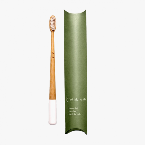 Bamboo Toothbrush in Cloud White | The Collaborative Store