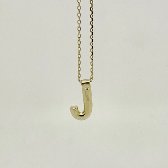 'J' 'O' 'R' 'S' Initial Pendant in Gold | The Collaborative Store