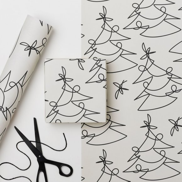 Tree Lines Wrapping Paper | The Collaborative Store