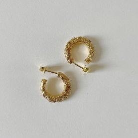 Crushed Hoops in Gold | The Collaborative Store