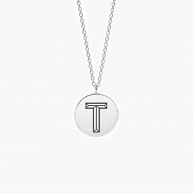 Facett Initial T Pendant - Silver | The Collaborative Store