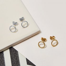 Mini Circle Faceted Earrings | The Collaborative Store