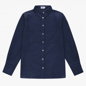 Pierre Organic Cotton Shirt in Indigo | The Collaborative Store