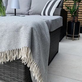 Recycled Wool Throw in Silver Grey | The Collaborative Store