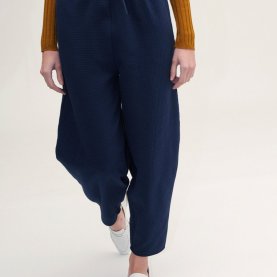 Eriko Organic Cotton Trousers in Indigo | The Collaborative Store