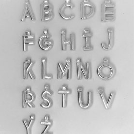 'A' 'C' 'E' 'S' Initial Pendant in Silver | The Collaborative Store